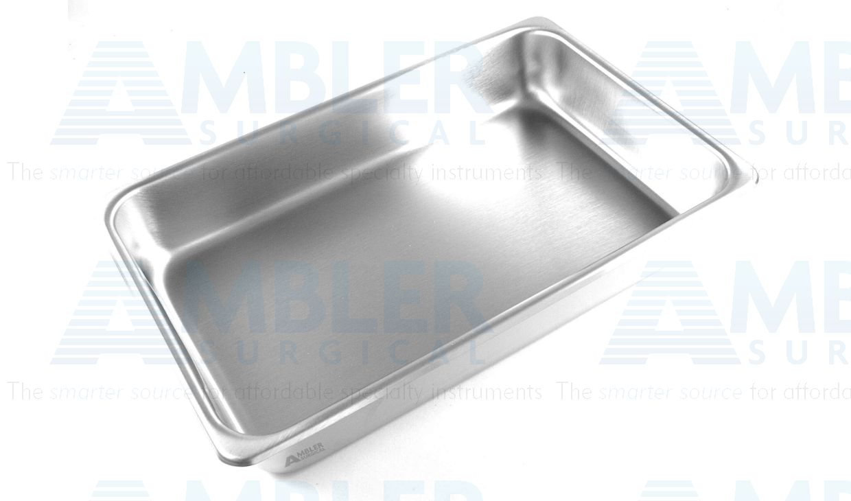 Instrument tray, 16 1/2''L x 10''W x 4''H, non-perforated