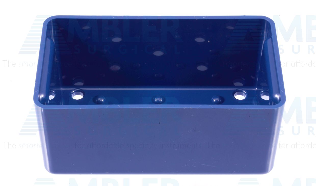 Mini plastic instrument sterilization tray, 1 1/2''W x 2 3/4''L x 1''H, deep base only