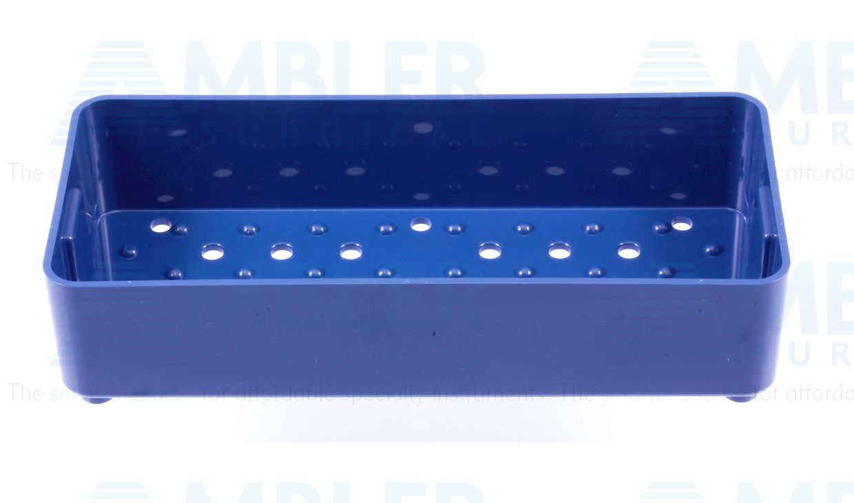 Microsurgical plastic instrument sterilization tray, 2 1/2''W x 6''L x 1 1/4''H, deep base only