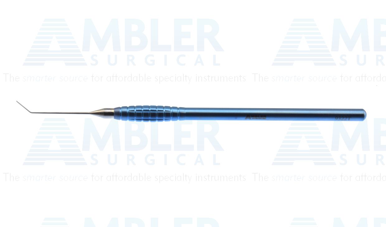 Starlite MICS Bechert nucleus rotator, 4 3/4'',angled shaft, 7.0mm from bend to tip, y-shaped rotator, stainless steel tip, titanium handle