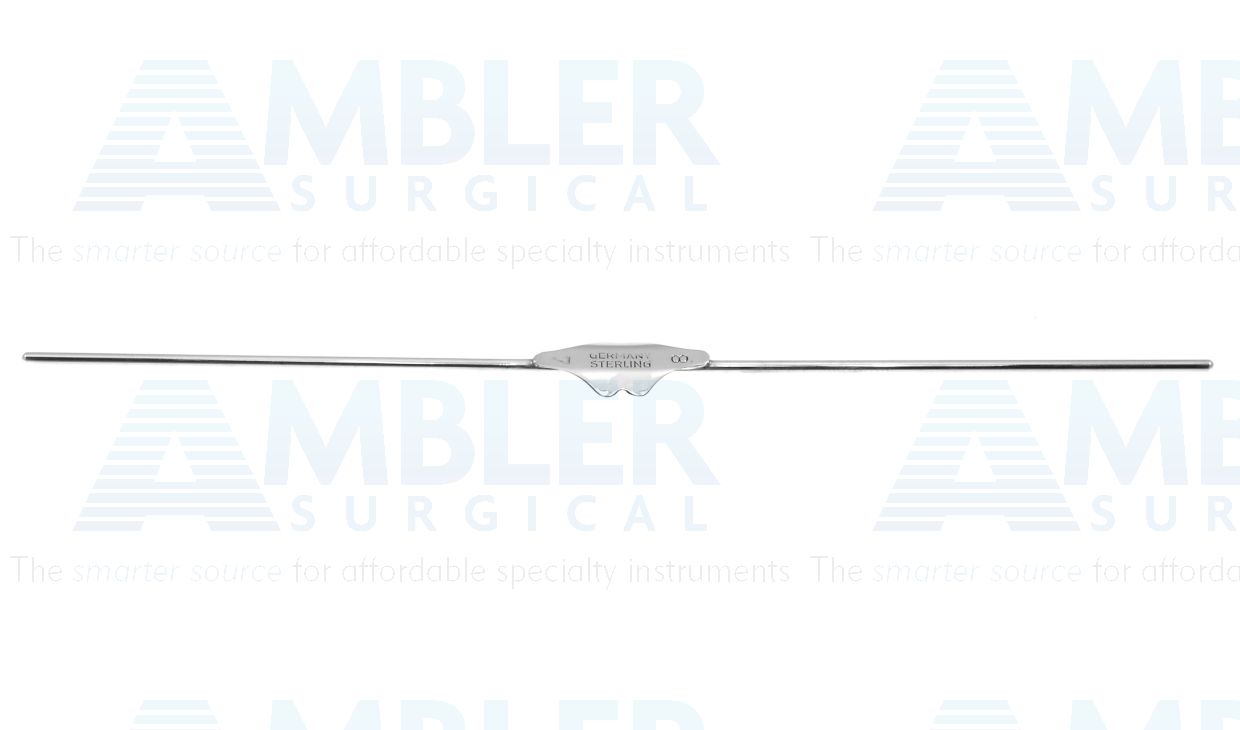 Bowman lacrimal probe, 5 7/8'',double-ended, size #7 and #8 blunt ends, malleable sterling silver