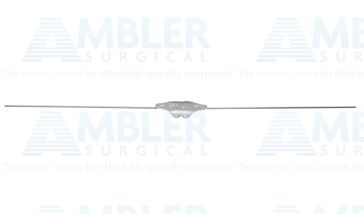 Bowman lacrimal probe, 5 7/8'',double-ended, size #1 and #2 blunt ends, malleable stainless steel