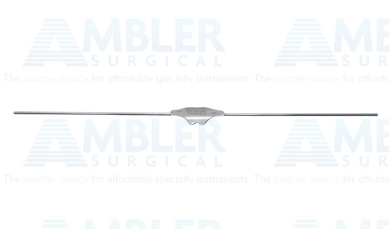 Bowman lacrimal probe, 5 7/8'',double-ended, size #5 and #6 blunt ends, malleable stainless steel