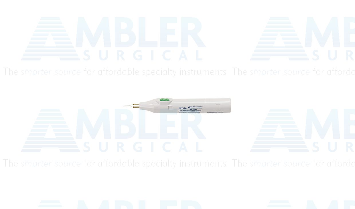Low temperature cautery, fixed temp. (593ºC), one-piece unit, 1/2''shaft with elongated fine tip, packaged individually, sterile, disposable, box of 10