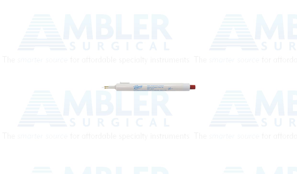 High temperature cautery, variable temp. (813-1148ºC), one-piece unit, 1/2''shaft with fine tip, packaged individually, sterile, disposable, box of 10
