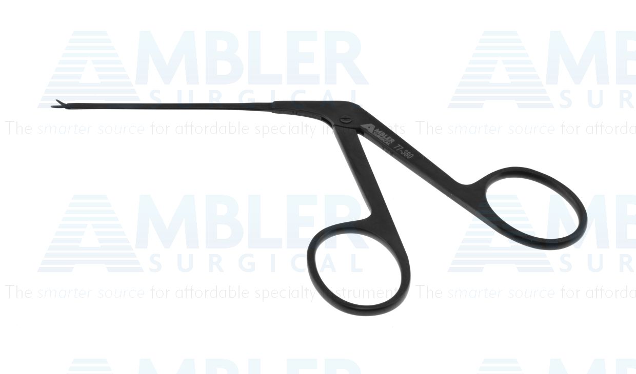 Ambler ear scissors, 5 1/4'',working length 70mm, very delicate, straight, 3.0mm Ceramic-Coat blades, ring handle