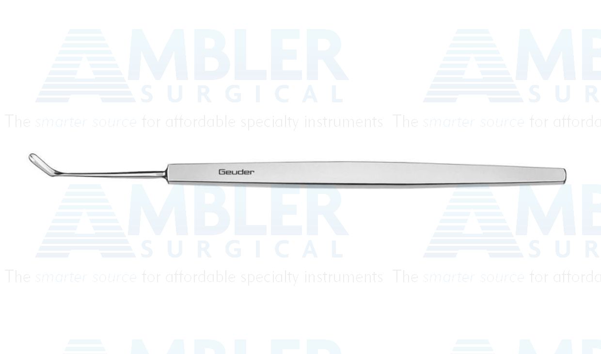 Bonn scleral knife, 5'', angled, 7.0mm blade, rounded tip, flat handle