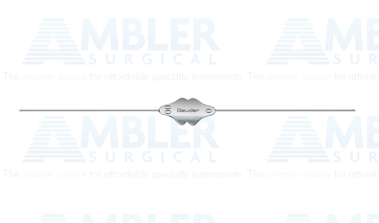Bowman lacrimal probe, 5 1/8'', double-ended, size #4/0 and #3/0 bulbous ends, malleable stainless steel