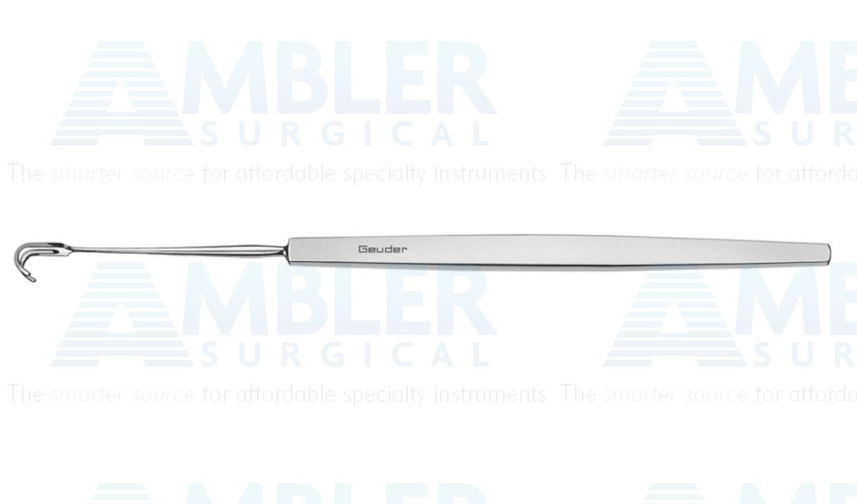Axenfeld lacrimal sac retractor, 5 1/2'', rigid shaft, 2 blunt prongs, 4.0mm wide, flat handle