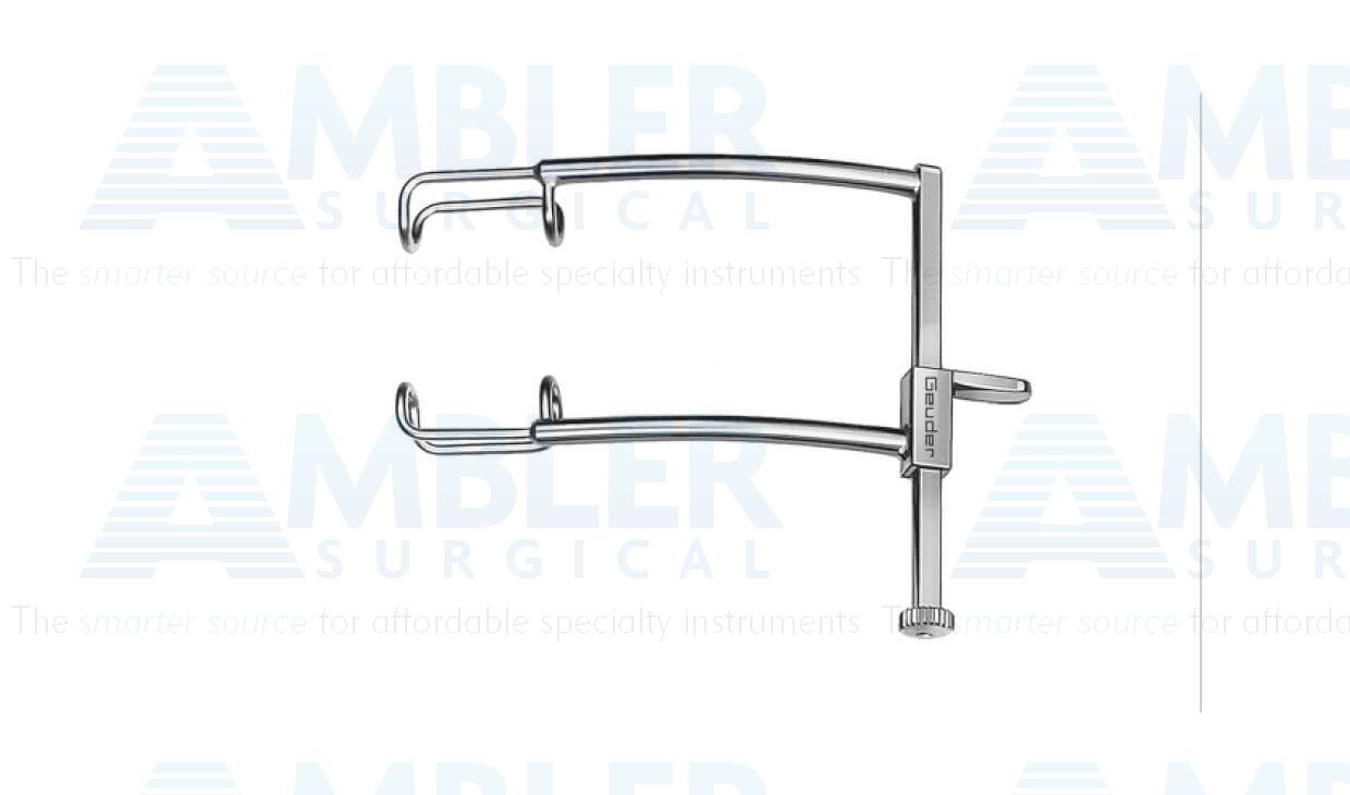 Murdoch lid speculum, 2'', adult size, left, 14.0mm closed wire blades, nasal approach, self-locking mechanism