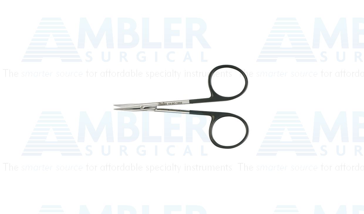 Gradle scissors, 3 3/4'',slightly curved Superior-Cut blades, blunt tips, black ring handle