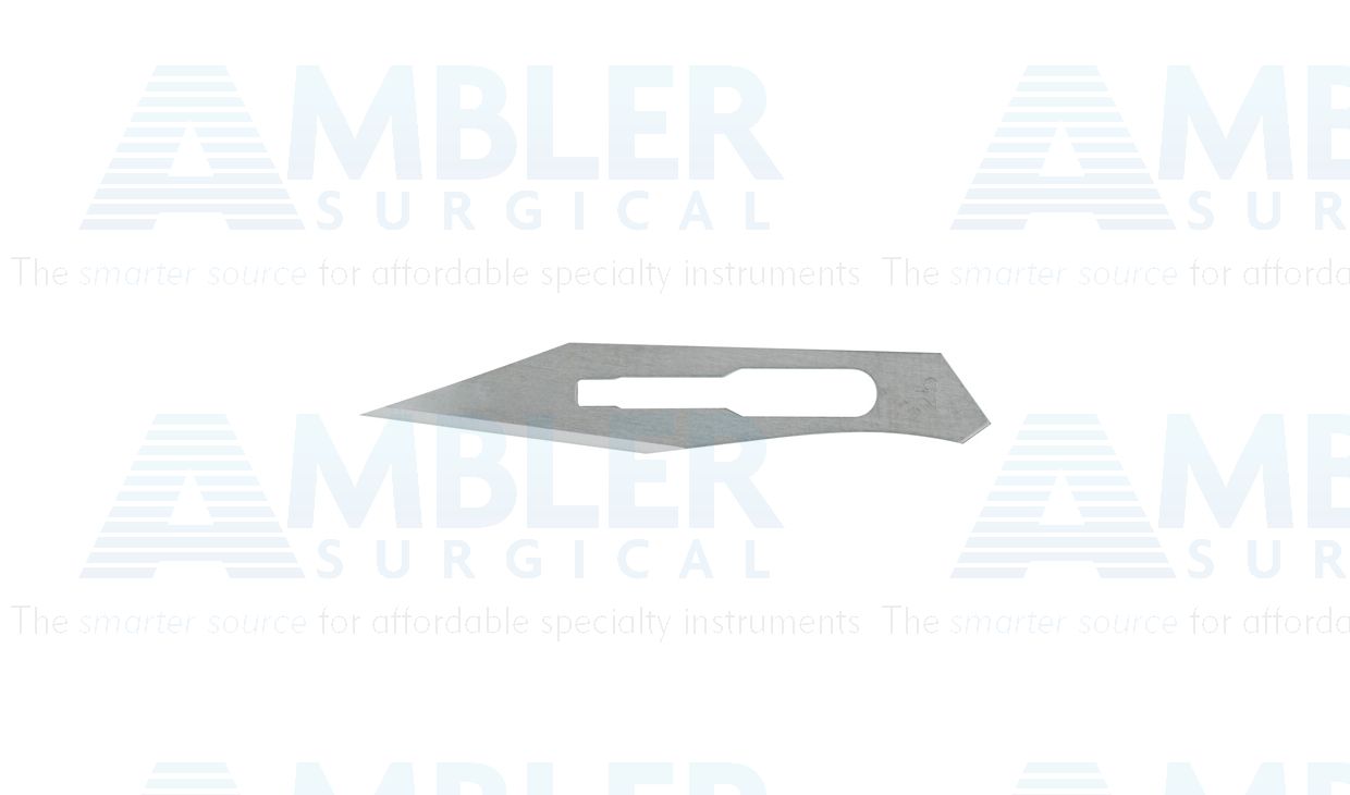 Carbon steel surgical blades, #25 blade size, packaged individually, sterile, disposable, box of 100