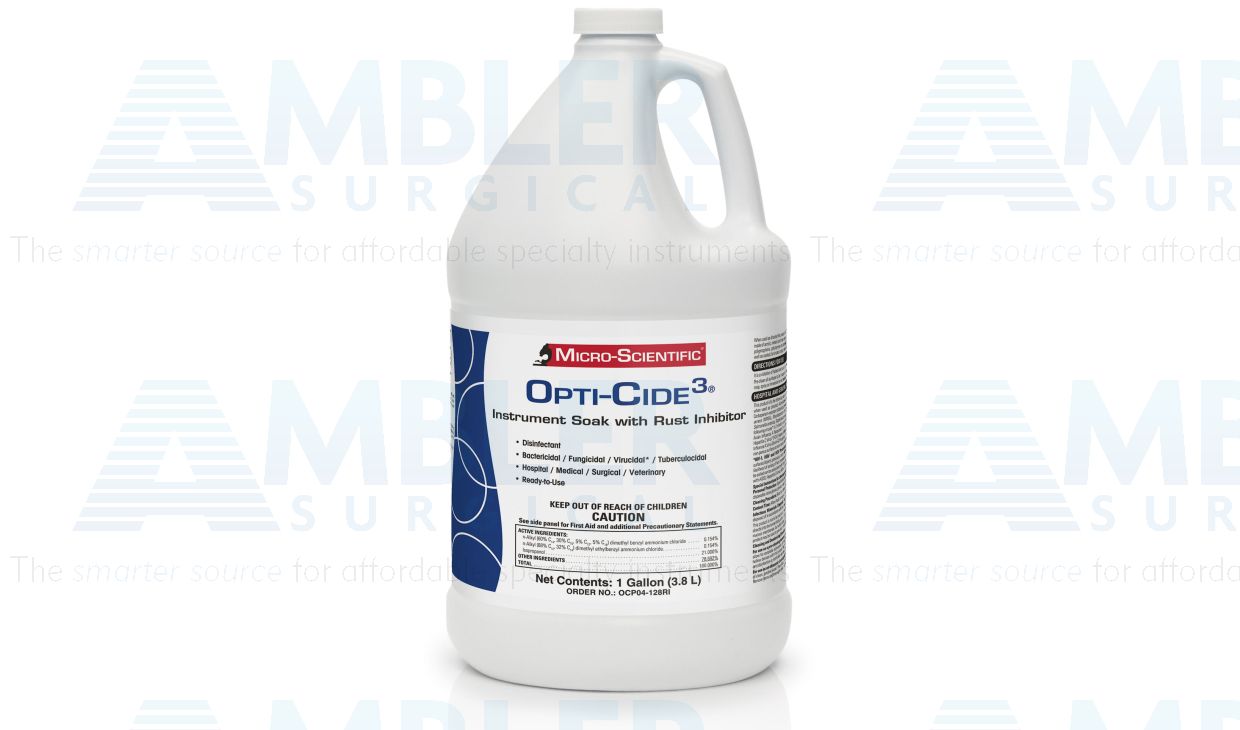 Opti-Cide3® intermediate instrument disinfectant, with rust inhibitor, one gallon pour bottle, case of 4