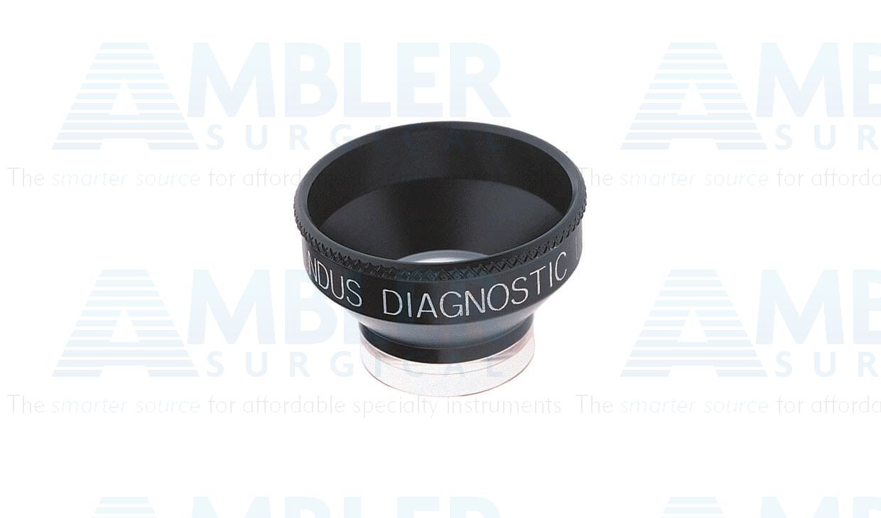 Ocular® Fundus diagnostic lens, 36º static FOV, 0.93x image mag., 15.0mm contact diameter, 16.5mm lens height, for a direct visual of the posterior pole