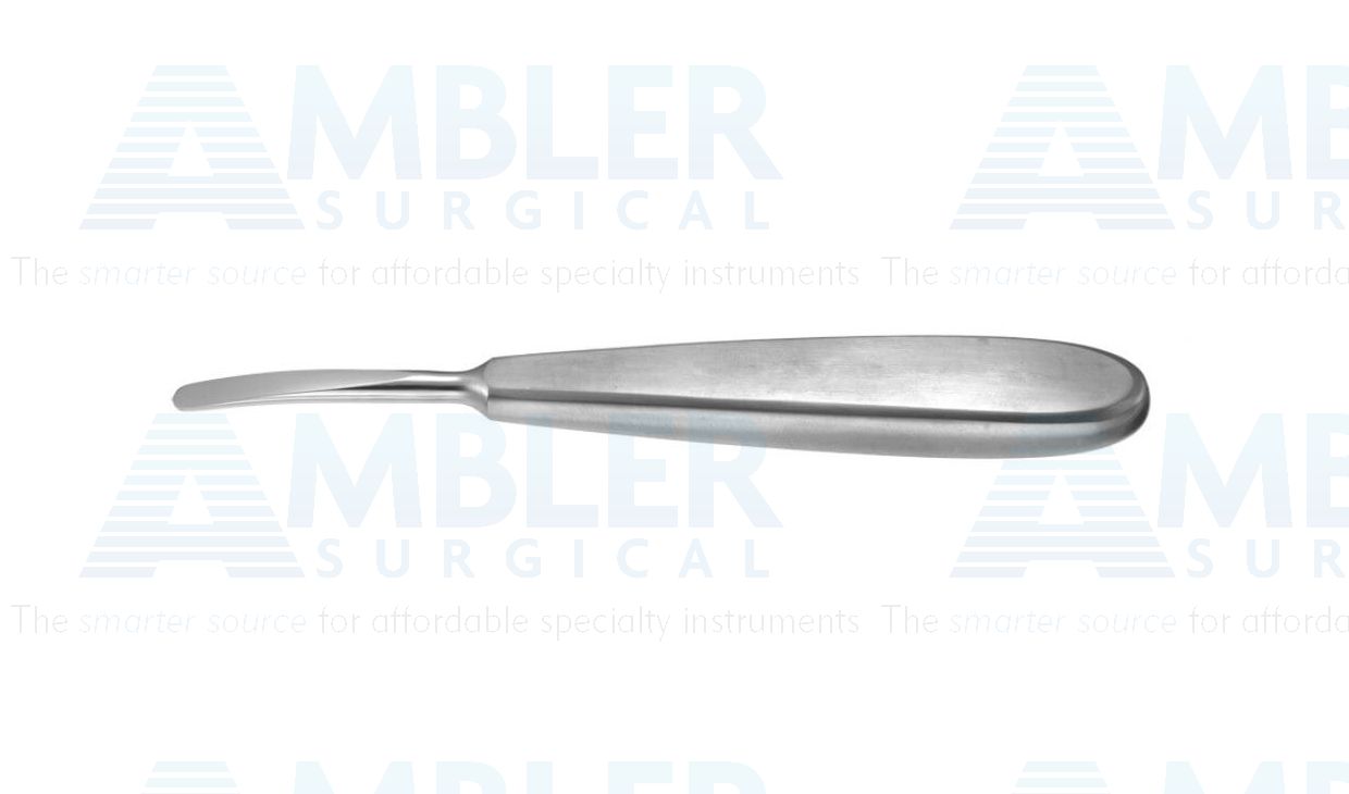 Cleft palate rasp, 5 1/2'',curved downwards, straight, 5.0mm wide, flat handle