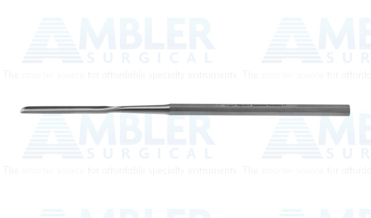 Freer gouge, 6 1/4'',straight, 4.0mm wide blade, hexagonal handle