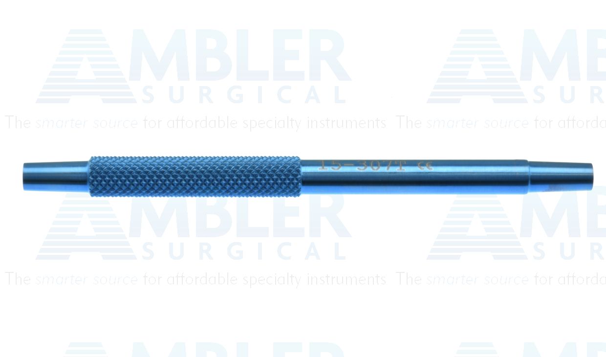 Irrigating/Aspirating cannula handpiece, male/male ends, round handle, titanium